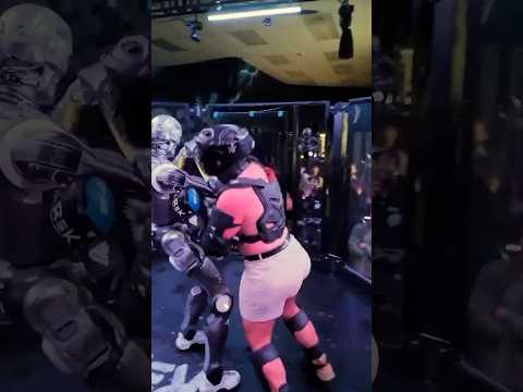 Influencer fights humanoid robot dubbed 'Terminator'