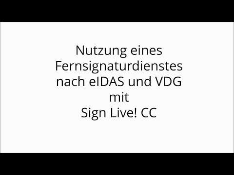 Wie funktioniert ein Fernsignaturdienst mit Sign Live! CC