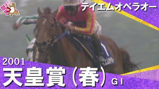 【天皇賞３連覇＆ＧⅠ６連勝の偉業達成 】2001年 天皇賞(春)ＧⅠ テイエムオペラオー　実況：馬場鉄志【カンテレ公式】