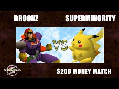 $200 Money Match - Broonz (Captain Falcon) Vs. Superminority (Pikachu, Falcon) Super Smash Bros