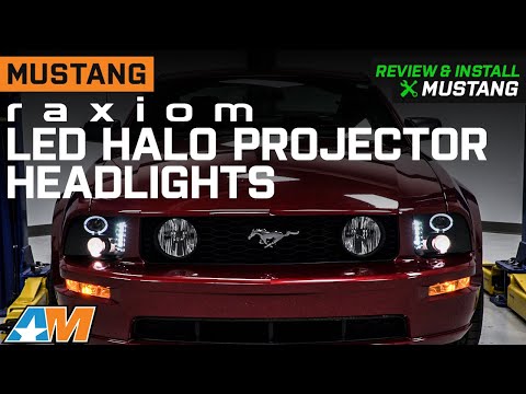 2005-2009 Mustang Raxiom LED Halo Projector Headlights; Smoked Lens Review & Install