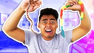 GUMMY FOOD VS REAL FOOD 2!!