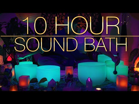 432Hz - 10 Hour Crystal Singing Bowl Healing Sound Bath 4K | No Talking | Singing Bowls - Sound Bath
