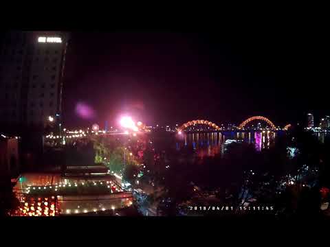 Da Nang Dragon Bridge breathing fire & water