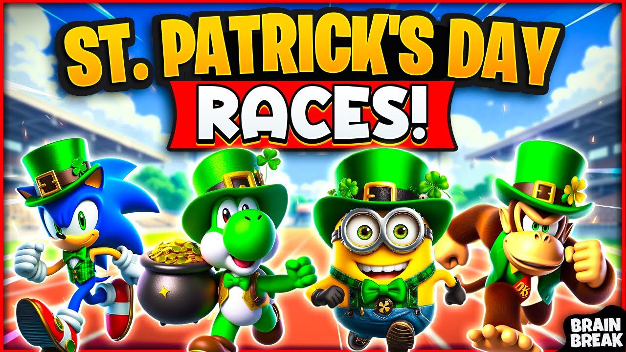 St Patrick's Day Races 🍀 St Patrick's Day Brain Break 🍀 Who Will Win? 🍀 Just Dance 🍀 GoNoodle