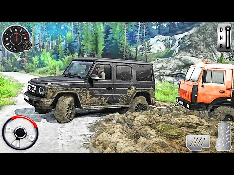Mercedes Benz G65 AMG: Pull Towing Rescue - Offroad Jeep 4x4 Adventure Driver  - Simulator GamePlay