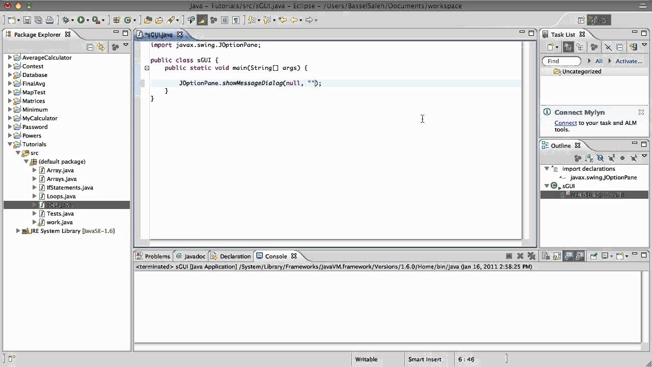 Java Tutorial #9 JOptionPane