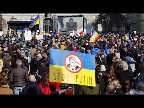 Cuarto fin de semana de protestas contra la guerra terrorista de Rusia en Ucrania