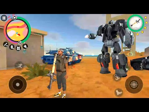 Vegas crime simulator update game | Vegas on new place crime with tank & robot | Games on gameplay