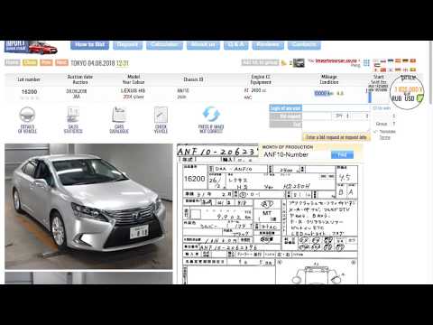 HOW TO PLACE A BID ON A CAR AT JAPANESE AUCTION
