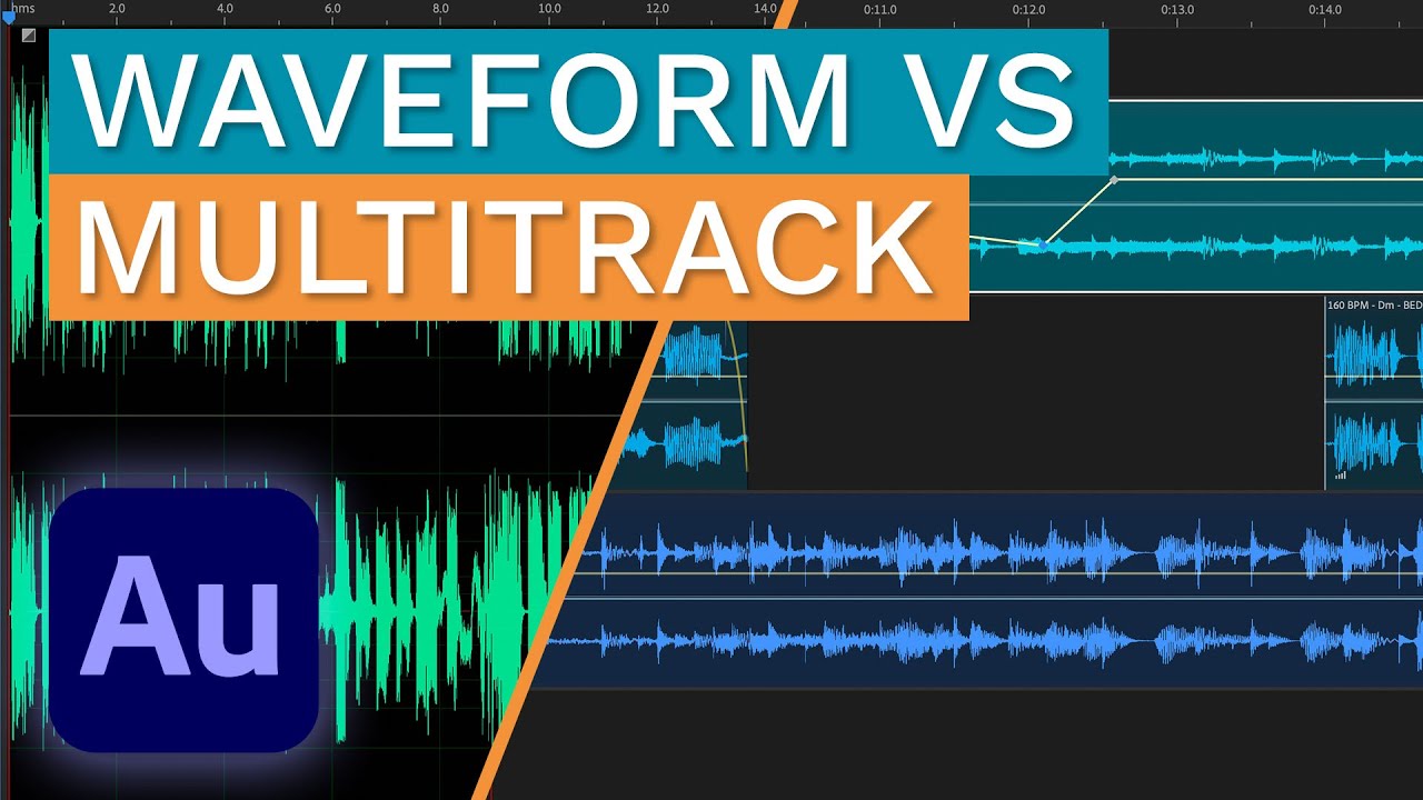 The Difference Between Waveform Editor and Multitrack Editor - Adobe Audition Tutorial