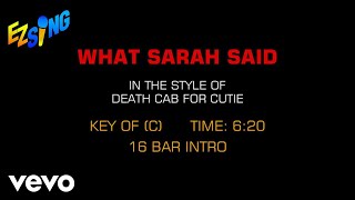 Death Cab for Cutie - What Sarah Said (Karaoke)