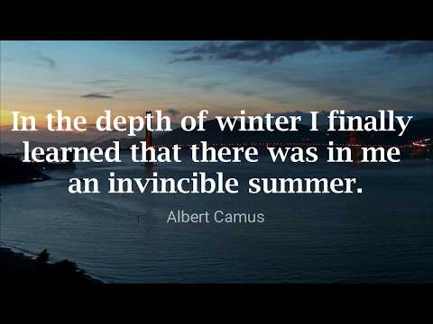 In the depth of winter I finally learned that there was in me an invincible summer.