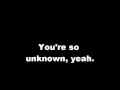 Drop Out -- The So Unkown - Jack's Mannequin [lyrics]