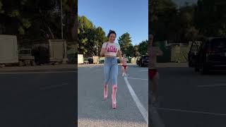 When they challenge you to a high heel race 👠 #challenge