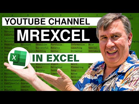 Excel - Welcome To The Learn Excel from MrExcel YouTube Channel! - Episode 1710A