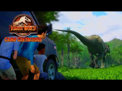 Masrani's Helicopter Shooting Indominus Rex | Jurassic World Camp Cretaceous