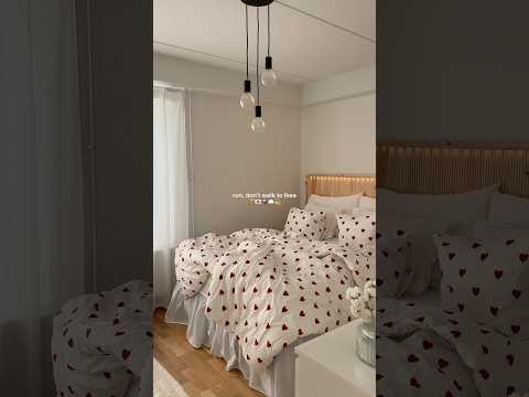 the viral ikea heart bedding 💌 #shorts #ikeafinds #musthaves #roomdecor #cleantok #home #bedsheets