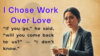 I Chose Work Over Love 🔥 Learn English Through Story Level 2 | English Listening Practice