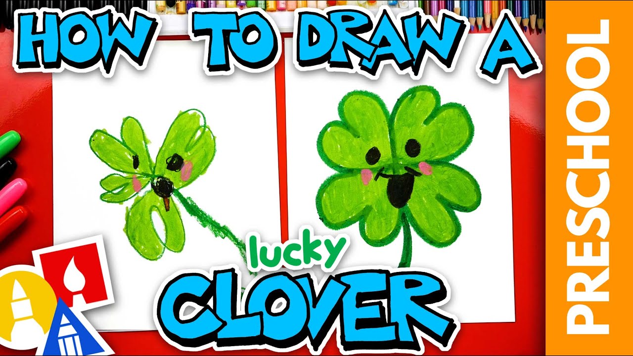 How To Draw A Four-Leaf Clover - Preschool