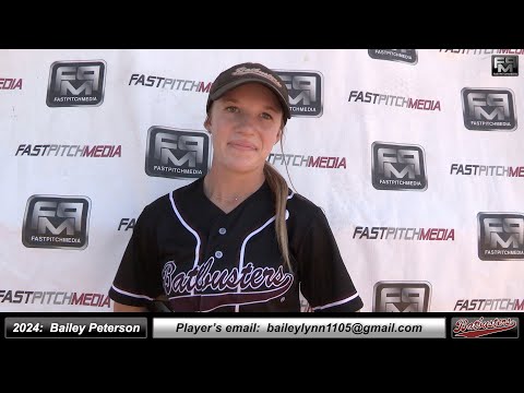 2024 Bailey Peterson Athletic Outfielder Softball Player Skills Video - Batbusters Gomes/Ching