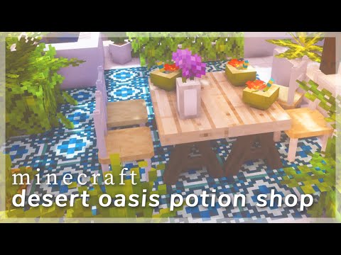 [Minecraft] Desert Oasis Potion Shop 🌵🌊 | Speedbuild with CIT Resource Packs