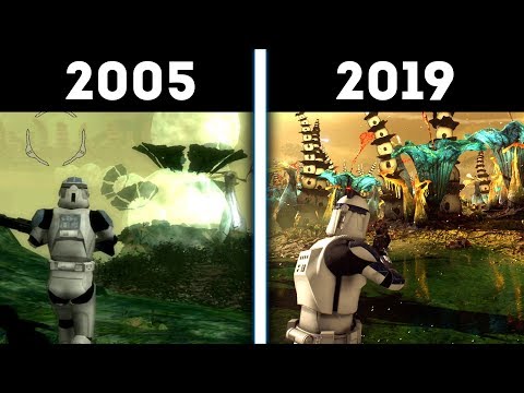 New Felucia (2019) vs Old Felucia (2005) Gameplay! Then and Now! - Star Wars Battlefront 2