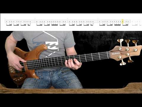 Iron Maiden - Hallowed Be Thy Name Bass Cover with Playalong Tabs in Video