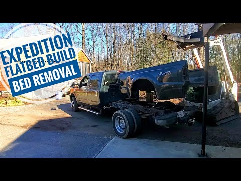 E1 | Custom Expedition Overland Flatbed Camper Build | Bed Removal | Ford F350