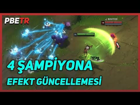 4 ŞAMPİYONA EFEKT GÜNCELLEMESİ | Riven, Wukong, Kennen & Olaf