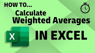 How To Calculate Weighted Averages In Excel
