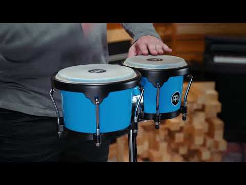 Meinl Percussion 6 1/2" & 7 1/2" Molded ABS Bongo, Glacier Blue (HB50GB)