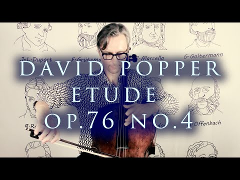 D. Popper Study op. 76 No. 4 Preparatory to the High School ("Hohe Schule")  Fast and Slow Tempo