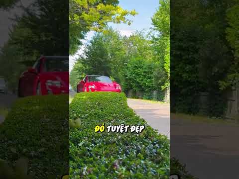 Chơi khăm chị gái lái Porsche Taycan chuẩn bị vào nhà kho và cái kết #sieuxe #shorts