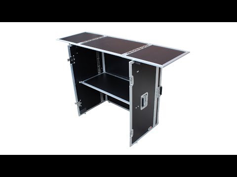 ProX XS-DJSTN DJ Performer portable Table workstation foldable with wheels case Transformer series