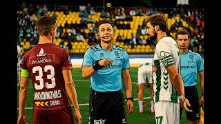 "Žalgiris" - "Džiugas. Skirtinga žaidimo ranka interpretacija ir smūgis (pagal taisykles) į veidą