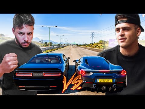 RENATO GARCIA VS JON VLOGS - FERRARI 488 GTB - DODGE CHALLENGER JAILBREAK