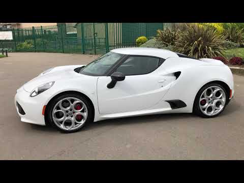 FACELIFT WHITE ALFA ROMEO 4C WITH SILVER ALLOY WHEELS FOR SALE