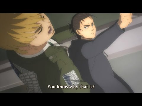 Eren Beats Up Armin - Eren vs Armin | Attack on Titan Season 4