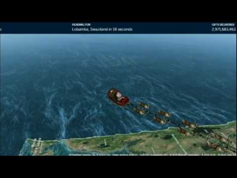 Site americano mostra por onde anda o Papai Noel