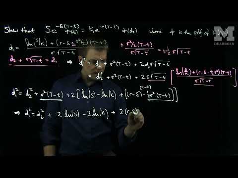 A Relation between d 1 and d 2 in Black Scholes