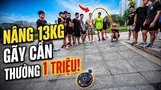 Video test cần câu camera nâng tạ 13 kg thực tế