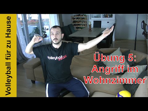 Volleyball für zu Hause - Übung 5: Angriff im Wohnzimmer