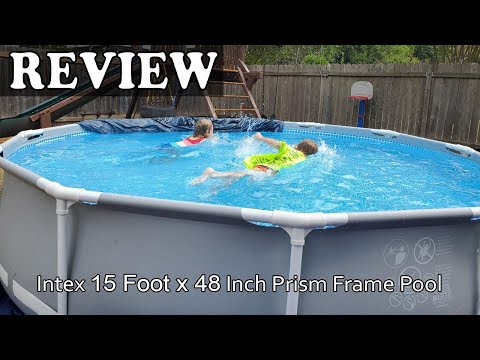 Intex 15 Foot x 48 Inch Prism Frame Above Ground Pool - Setup & Review