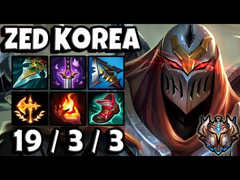 Best Zed Korea vs Renekton [ MID ] Lol Korea Challenger Patch 11.11 ✅