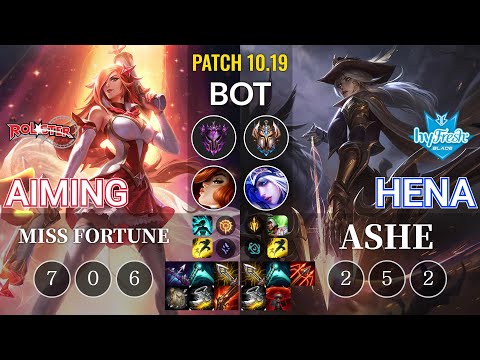 KT Aiming Miss Fortune vs hyF Hena Ashe Bot - KR Patch 10.19