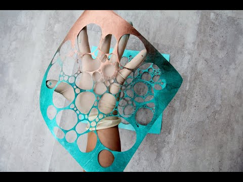 Intro2 for Online Tutorial - Soldering iron 3D Ink Art. Melting yupo paper. Melting tyvek paper.