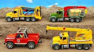 Sand Excavator, Road Roller, Plane, Plow Truck, Crane Truck, Excavator Toy Car - Bé Cá ô tô đồ chơi
