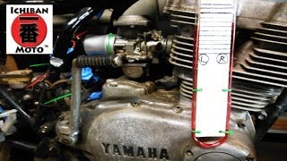 How to syncronize motorcycle carburetor balancing with Vacuum Manometer Tool on a café racer