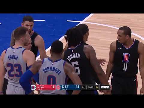 Blake Griffin & Avery Bradley Scuffle | Pistons vs Clippers | Febuary 9, 2018 | 2017-18 NBA Season